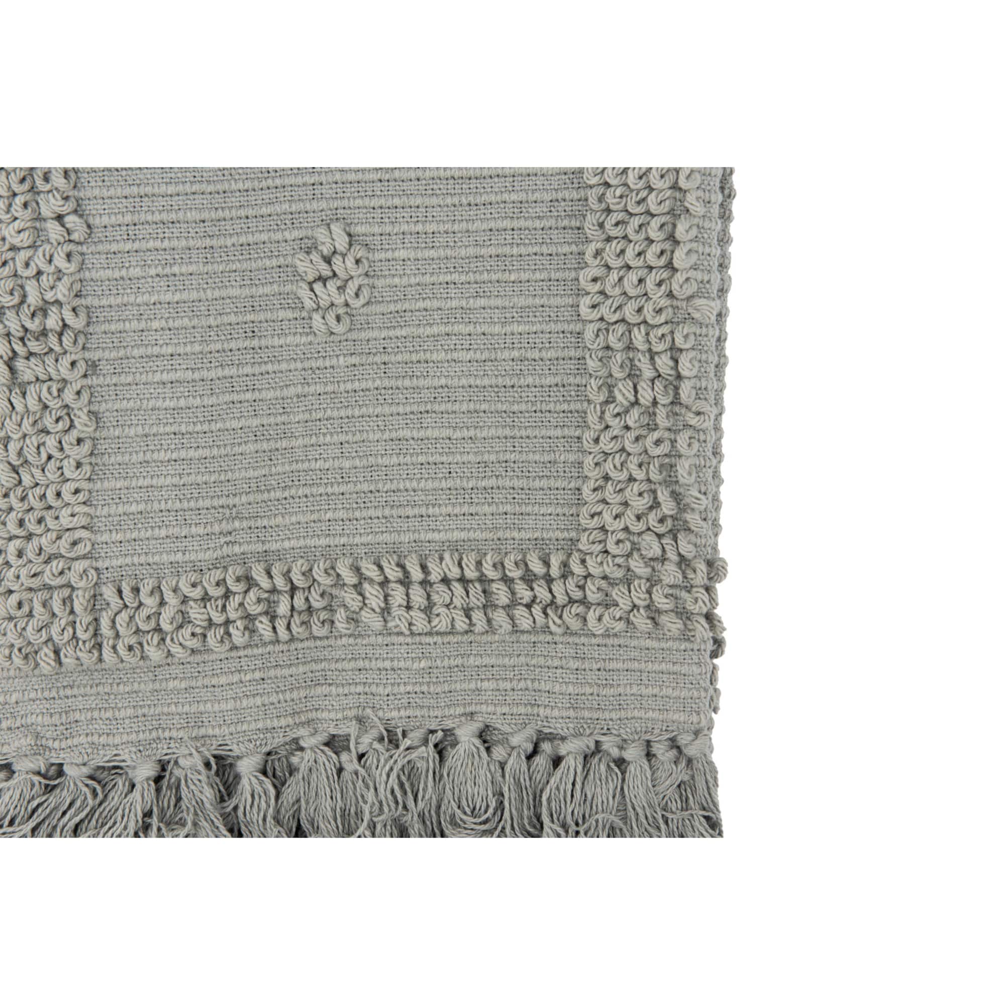 Hello Honey® Grey Cotton Chenille Throw Blanket